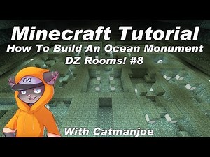 Minecraft Tutorial - How To Build An Ocean Monument #8 - DZ rooms!