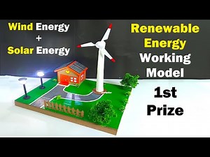 renewable energy (solar and wind energy) working model for science exhibition - diy | craftpiller