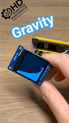 ESP32-Projekt: Wasser-Simulation auf einem TFT-Display. Mit MPU6050 . #MPU6050 #ESP32 #Embedded