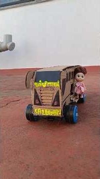 🚍🚌 DIY Toy Bus with DC Motor ⚙️ Easy Cardboard Project! #DIYToyBus #DCMotorProjects