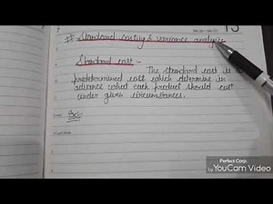 Standard costing and variance analysis || what is standard costing with example