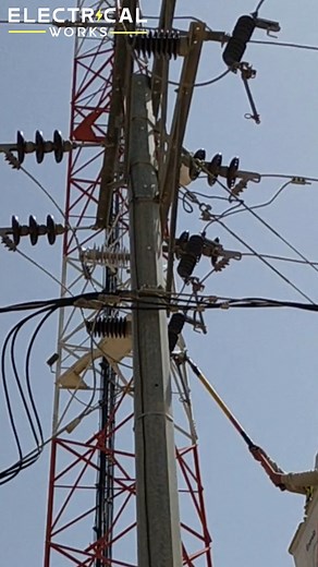 Cutout connection #electrician #electricalwork #highvoltage | Electrical Works