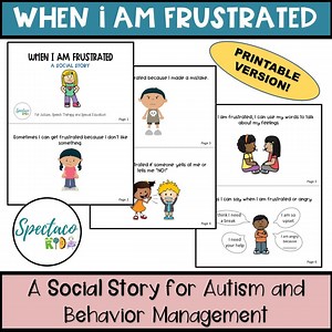 When I Am Frustrated A Social Story for Autism and Behavior Management Printable Digital Download - Etsy