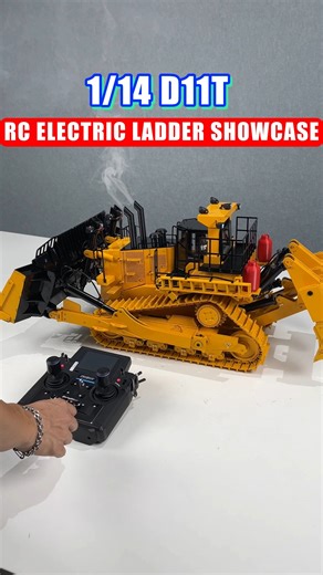 A remote-controlled electric staircase is installed on this 1/14 scale D11T hydraulic bulldozer🫢🫢—what a novel experience! 😜#bulldozer #toucanhobby #rc #rchobby #model #machine #D11t | Toucanhobby
