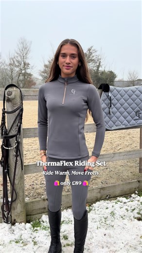 Technical warmth, breathable stretch, zero compromise. 🫶🏼 Available in black, navy & grey ✨ #thermaflex #ctequinecollection #winterlayers #equestrianwear #riderapproved