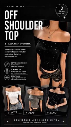 Black Off-Shoulder Top That Instantly Upgrades Your Outfit 🖤