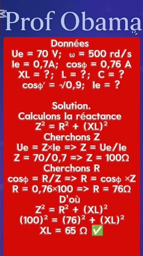 Maths et Physique Faciles-Exercice corrigé alternatif.
