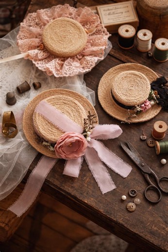 Handmade Straw Doll Hats – Miniature Cottagecore Floral Lace Accessories for Blythe Dolls - Etsy