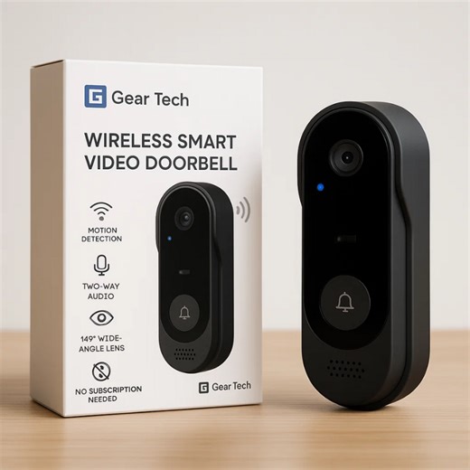 Smart Guard Wireless Video Doorbell With HD Camera For Homeowners No S