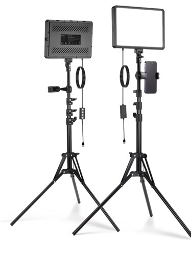 NEEWER Basic LED Video Lighting Kit 2 Pack Bi Color Stands BP300 2700K - 6500K