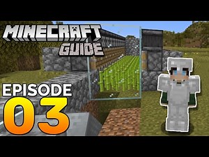 Minecraft Guide - Villager Trading Hall Setup and Sugar Cane Farm - Let's Play Minecraft EP 3