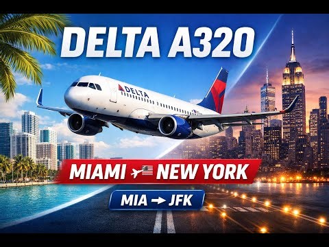 Delta A320 Miami to JFK | Smooth Flight ✈️