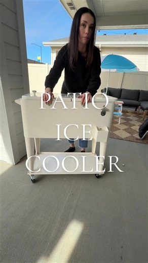Even if you only host occasionally, this patio cooler is one of my favorite adult purchases 🥂💦 #patiocooler #cooler