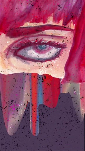 New experimental animation, with watercolor and still about textures ✨️ #animationvideo #darkwave