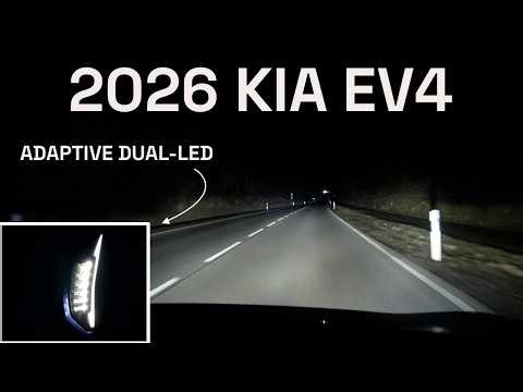 2026 Kia EV4: Adaptive Dual-LED Headlights Test (Matrix function) - Autophorie Extra