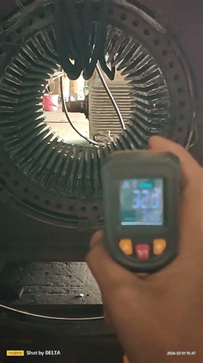 stator core flux loop test to identify core loss #stator #core #thermal image #ir #thermomerter