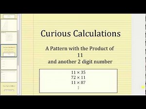 A Pattern with the Product of 11 and Another 2 Digit Number