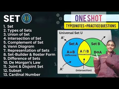 All Set Chapter in One Shot | Easy Explanation