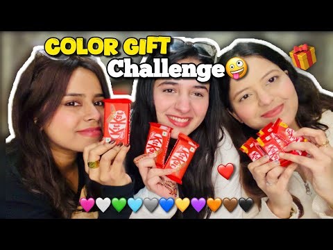Color Gift Challenge with Besties🎀|| So much drama🎁🤣