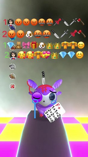 Colorful Animated Character with Fun Emojis and Icons