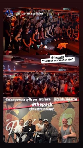 Ciara and Russell Wilson work out at The Pack NYC