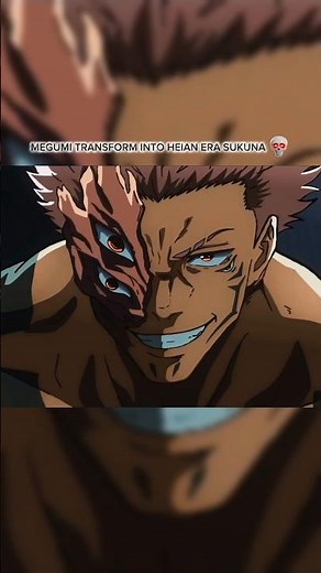 MEGUMI TRANSFORM INTO HEIAN ERA SUKUNA ☠️#jujutsukaisen #jjk #megumi #animeedit #manga