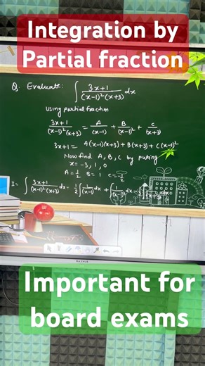Integration by partial fraction #exampreparation #boardexampreparation #maths