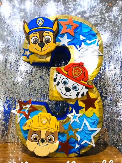 Divertida piñata de PAW Patrol para cumpleaños
