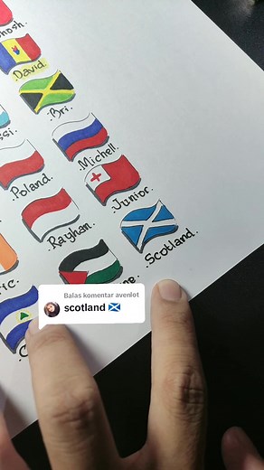 Scotland Flag Drawing - Artistic Response to a Comment