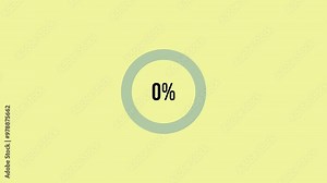 4K Looping Motion Circle loading and progress collection