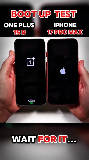 ONE PLUS VS IPHONE 17 PRO MAX BOOT UP TEST #youtubeshorts #techshorts #techreview