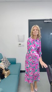 Shoe dilemma on Good Morning Britain today.. light pink or dark pink?! 🤔😂 | Charlotte Hawkins