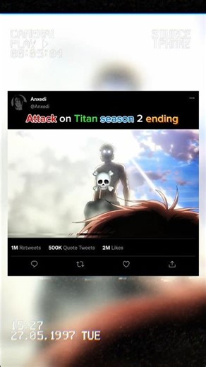 Attack on Titan season 2 ending #anime #foryou #shortvideo #attackontitan #shortsbts #attackontitan