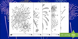 Firework Mindfulness Colouring Pages | 3rd/4th and 5th/6th