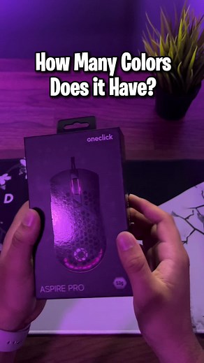 These are 5 of the 16.7 Million color options on the OneClick Aspire Pro! Order yours today link in bio! #mouse #review #unboxing #gaming #fyp #foryou #tech #techtok #foryoupage #trending #viral