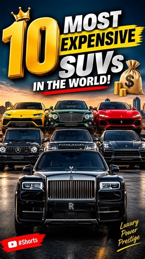 10 Most Expensive SUVs in the World! 💰🚙🔥 #Shorts #supercars #luxurycars #expensivecars