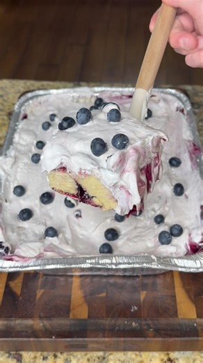 Blueberry No Bake Pound Cake Dessert