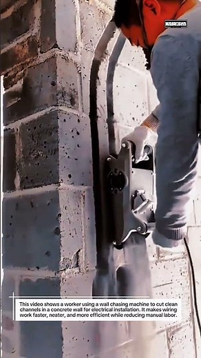 Powerful Wall Chasing Machine | Clean Concrete Cutting Process