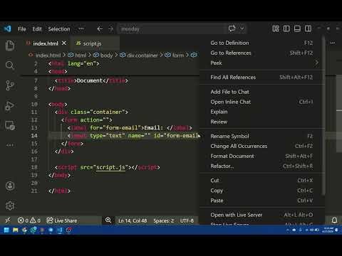 2. Intro to Forms in HTML - DOM Manipulation Inputs and Outputs