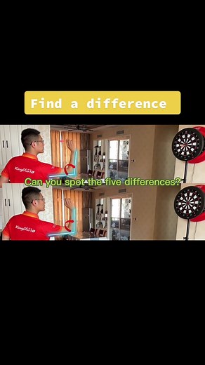 The angle between the two arms is different and the timing of the dart shot is also different, which affects the landing point .#d#dartsd#dartsharef#finddifferences