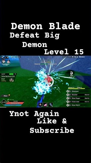 Demon Blade Defeat Big Demon Level 15 #roblox #trending #gameplay #games #games #demonblade