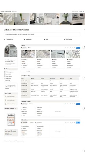 Ultimate Student Dashboard | Notion Template 🌼 #templates #notion #notiontemplates