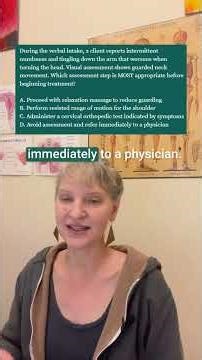 MBLEx Client Assessment Question | Numbness & Tingling Case Scenario