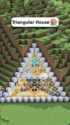 Minecraft Easy Triangular House Tutorial🏠