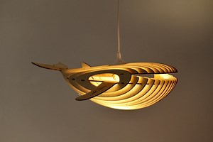 Wooden Whale Ceiling Light: Nautical Chandelier, Coastal Decor - DIY Kit Option - Etsy
