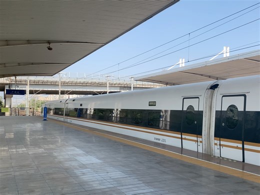 2024.01.16，G1110次（广州白云站-武汉站）本务中国铁路广州局集团有限公司广州动车段广州南动车运用所CR400BF-5015广州北站出站