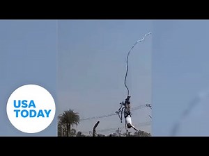 Tourist crashes into water after bungee cord snaps, rushed to hospital | USA TODAY