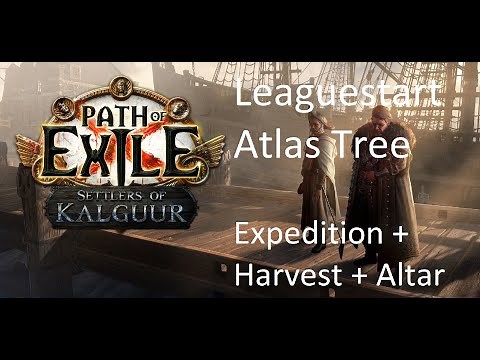 Path of Exile 3.25 | Leaguestart Atlas Tree | Expedition + Harvest + Altar