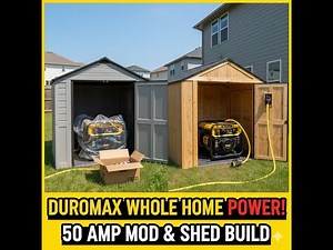 DuroMax Generator Shed Setup: 50 Amp Cord Mod & Unboxing for Whole Home Backup
