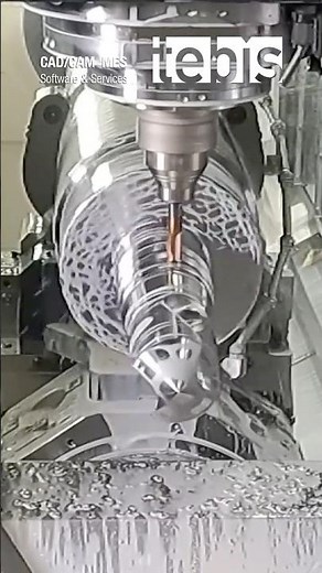 Mill-Turn Multi-Axis CNC Roughing (Tebis CAM)